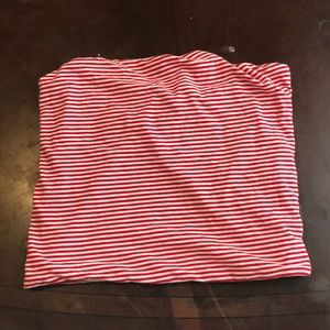 Brandy Melville red stripped tube top